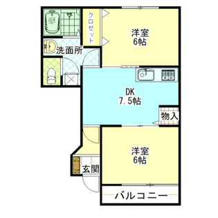 アローザ21B【1階】の間取り