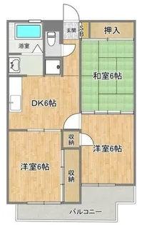 パサージュ新大江【1階】の間取り