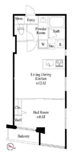 グランツルクサス神田【8階】の間取り