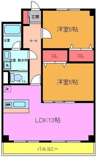 ガーデンアネックス【4階】の間取り