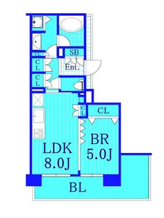リブゼ横浜サザンピアリ【3階】の間取り