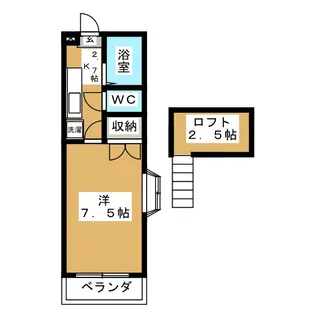 シャンブル八乙女【1階】の間取り