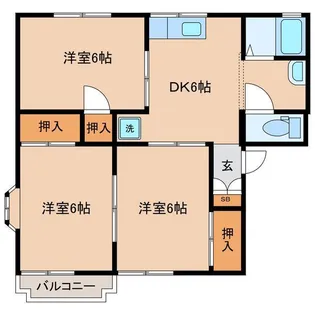 スカイハウスB【2階】の間取り