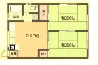 グリーンハイツ仲B【1階】の間取り