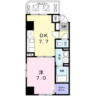 アロハレジデンス西大島【2階】の間取り