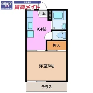 リソーハイツ【1階】の間取り