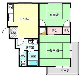 サンハイツ【1階】の間取り