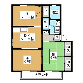 メゾン薫 B【2階】の間取り