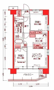 フロール横浜井土ヶ谷【2階】の間取り