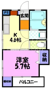 エルハイツ卯の里【2階】の間取り