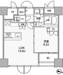 東神田テラスレジデンス【10階】の間取り