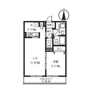 ソレアード【1階】の間取り
