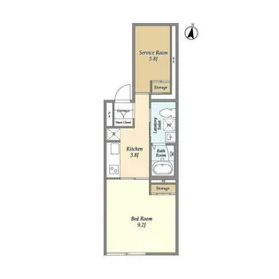 SOLASIAresidence都立大学の間取り