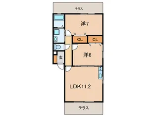 パールコースト【1階】の間取り