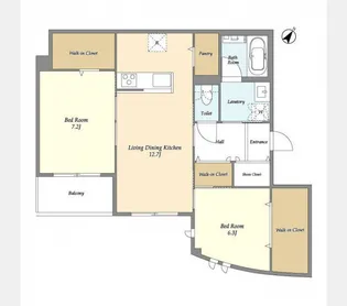 エスパシオ六条【2階】の間取り