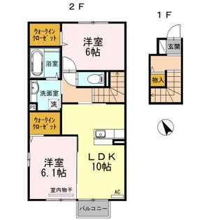 グランメール【2階】の間取り