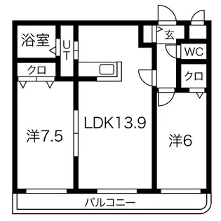ラ・フェスタ発寒中央A【3階】の間取り