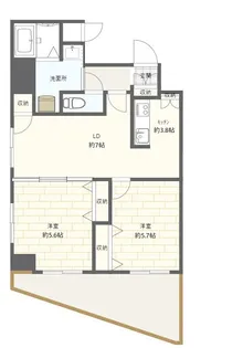 ロイヤルハイネス【7階】の間取り