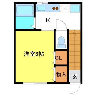 プチパレス銀杏【2階】の間取り