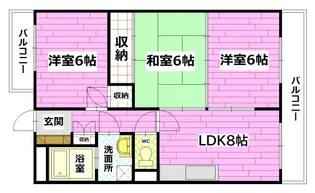 コーポ西原【1階】の間取り