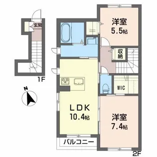 La Maison NOA【2階】の間取り