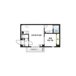 Raffine朝日が丘町【3階】の間取り