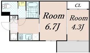 エストゥルース京都II【5階】の間取り