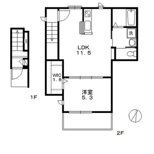 【へーベルメゾン】MIMOSA【2階】の間取り