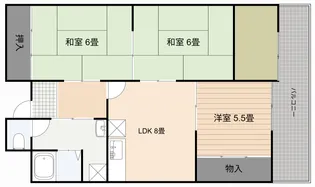 マンション国分ウエスト【4階】の間取り