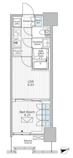 パークアクシス市川【4階】の間取り