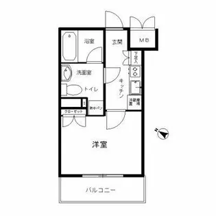 エクセリア溝ノ口【3階】の間取り