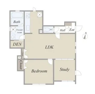 コンフォール上北沢【1階】の間取り