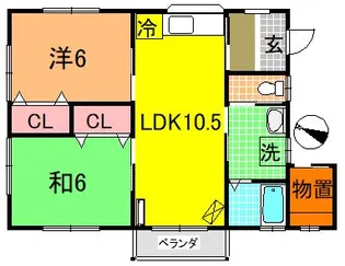 ロアール北美【2階】の間取り