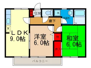 パレ・リヴィエ-ル【2階】の間取り