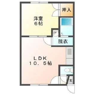Mハイツ寿1【2階】の間取り