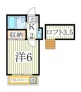 パレス南柏【1階】の間取り