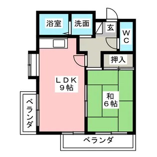 エクセリーヌ植田西【2階】の間取り
