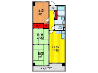 メゾンクリサンテ-ム【3階】の間取り