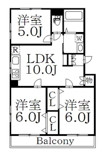 シャトウ中野アネックス【2階】の間取り