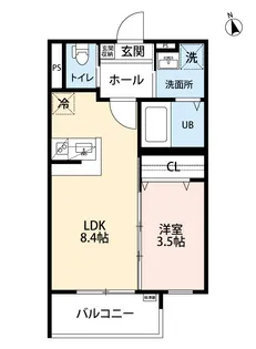 サクラテラス箱崎宮【3階】の間取り
