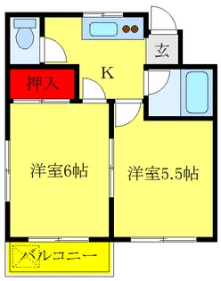 シャトーニコー【2階】の間取り