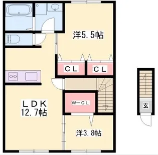 メイプルハイム【2階】の間取り