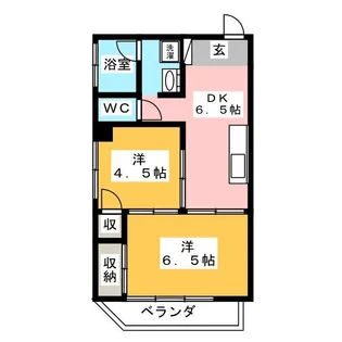 人見フェリスハイツ【3階】の間取り
