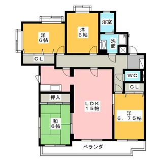 グリーンシティ高峯【1階】の間取り