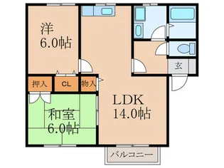 アク-ル A棟【2階】の間取り