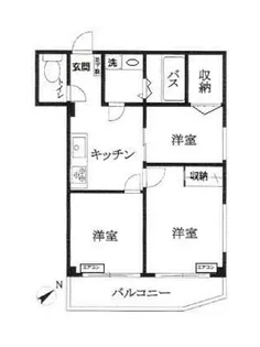 サンハイツ根岸【6階】の間取り