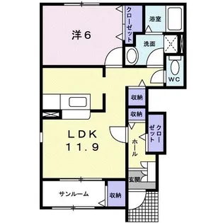 グリーン・フィールズNIII【1階】の間取り