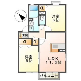 Casa Wakamatsu B【2階】の間取り