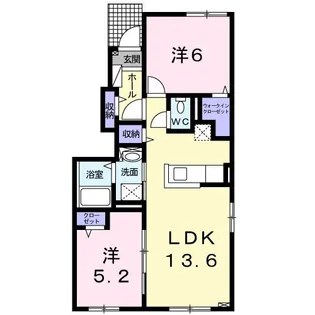 ノースヒル2【1階】の間取り