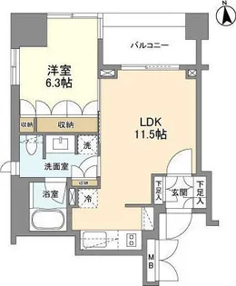 LaSante 麻布十番【5階】の間取り